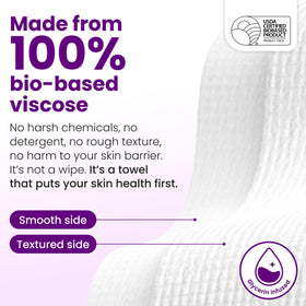 Serviettes visage CLEAN SKIN CLUB dans un environnement de salle de bain