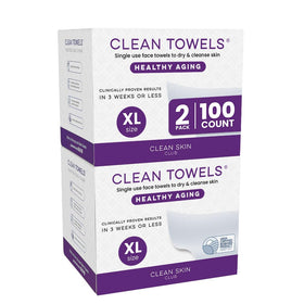 Serviettes visage CLEAN SKIN CLUB Glycerinées XL, vue avant