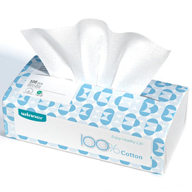 Serviettes visage Winner 100% coton, paquet de 100 serviettes