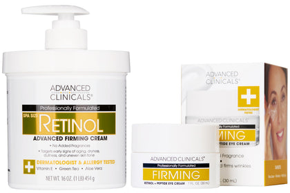 Set Advanced Clinicals comprenant crème corporelle au rétinol et crème contour des yeux