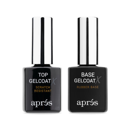 Set APRÉS Base Coat X et Top Gelcoat X 15ml, vue de face