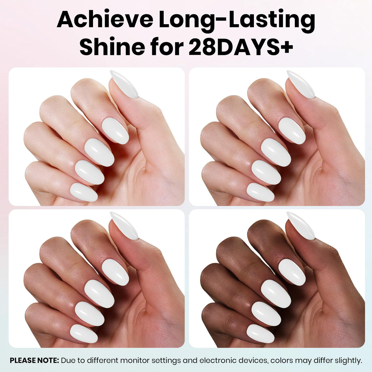 Set complet de manucure avec vernis blanc et accessoires