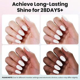 Set complet de manucure avec vernis blanc et accessoires