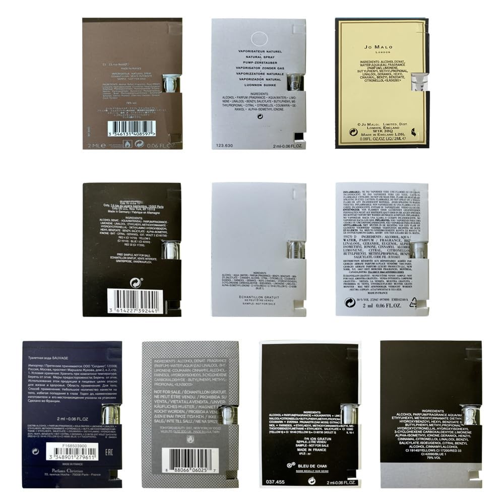 Set d'échantillons de parfums Jendfert en situation de voyage