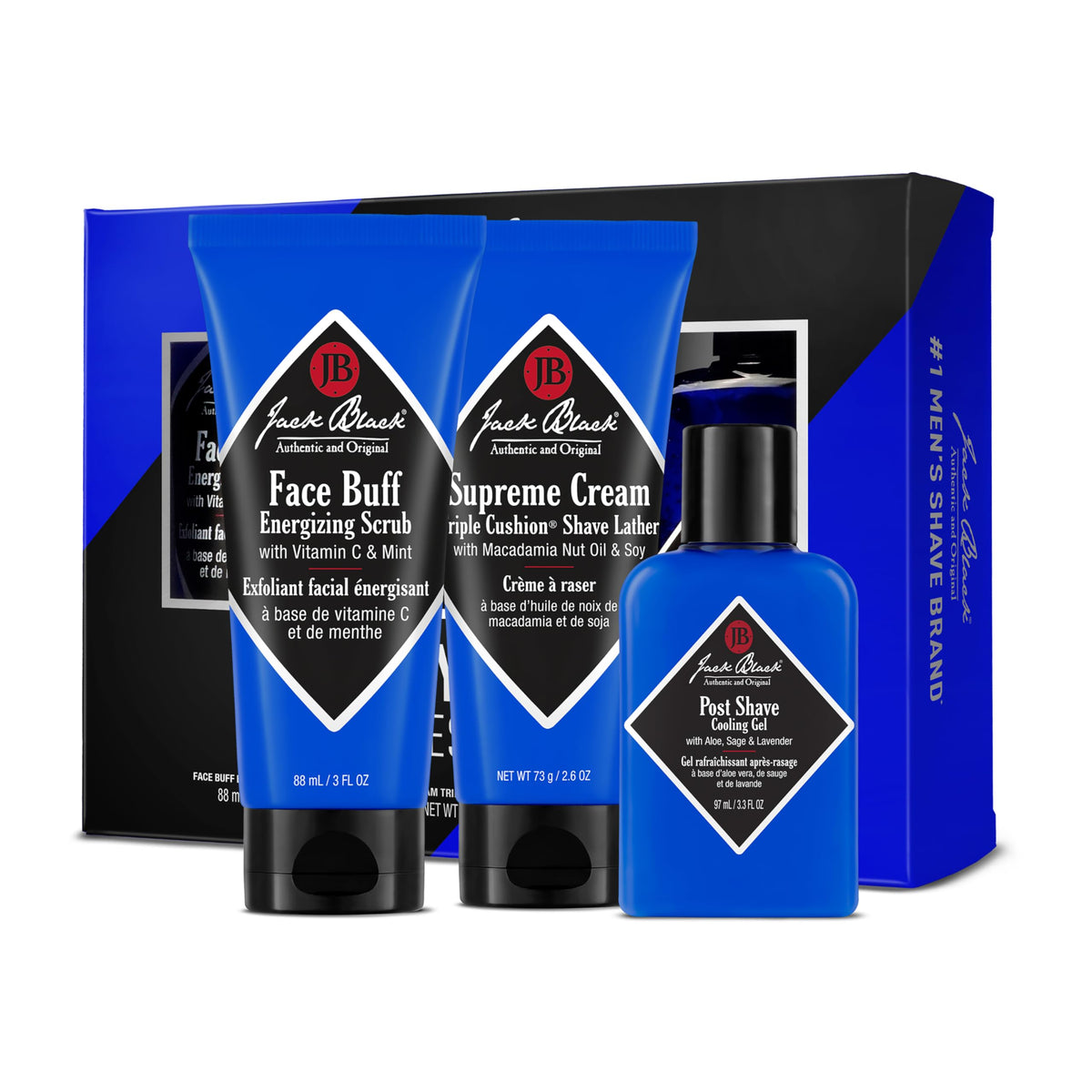 Set d'Essentiels de Rasage Jack Black vue de face