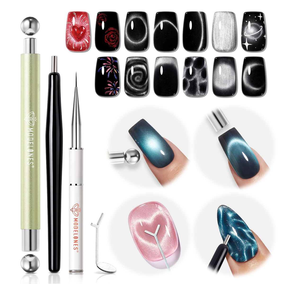 Set d'outils Cat Eye modelones avec pinceau et magnet