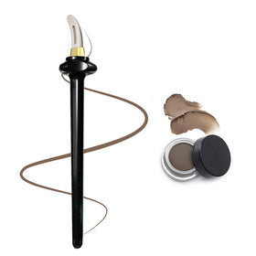 Set d'outils eyeliner silicone Ylapagne avec pinceau noir et crème marron