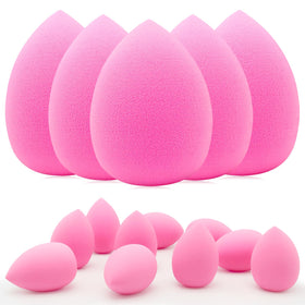 Set de 12 éponges de maquillage Scartink, en forme de goutte, couleur rose