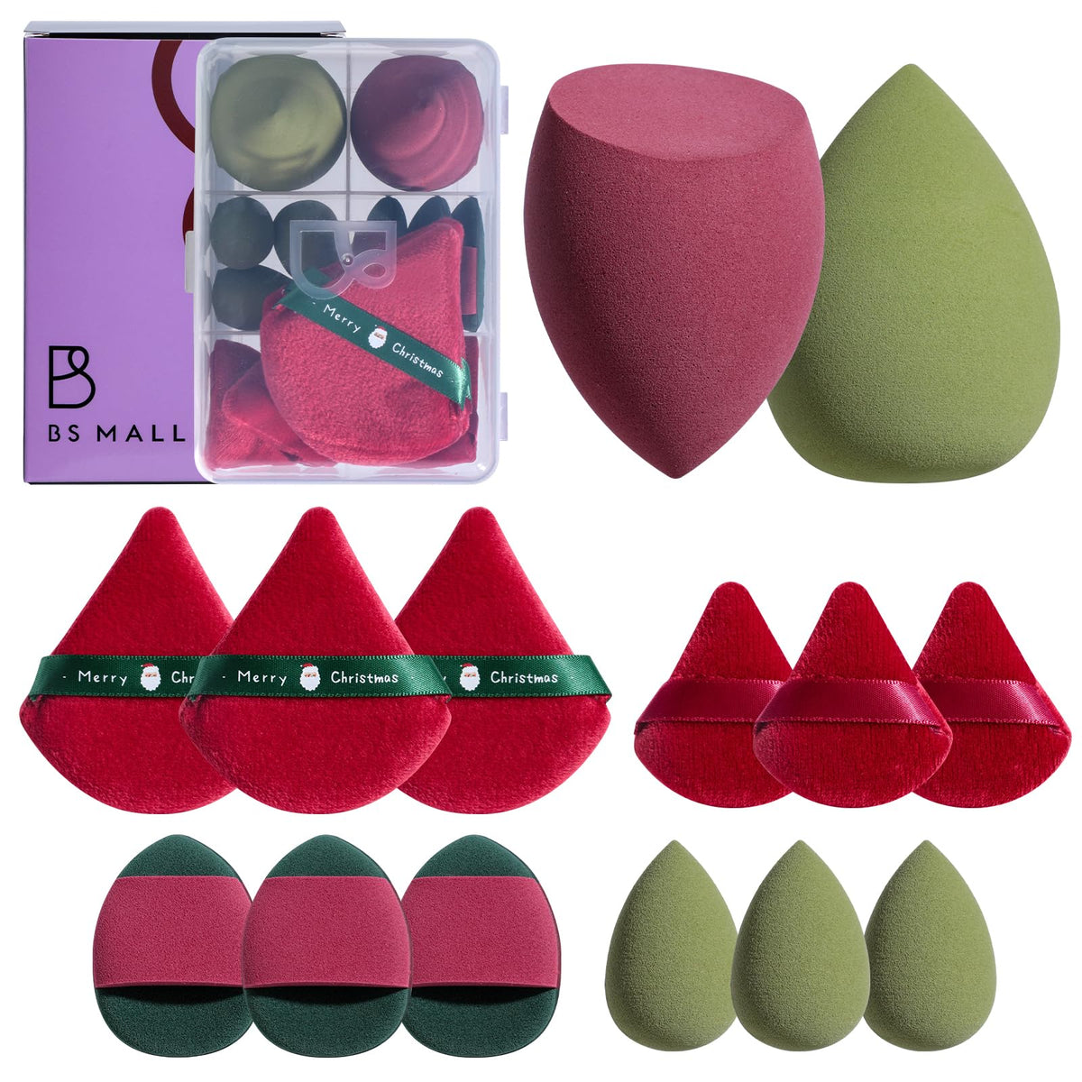 Set de 14 éponges de maquillage BS-MALL, vue de face