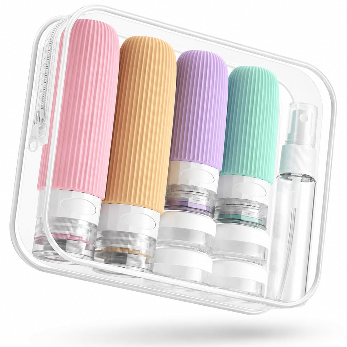 Set de 16 flacons de voyage Mrsdry avec sac transparent
