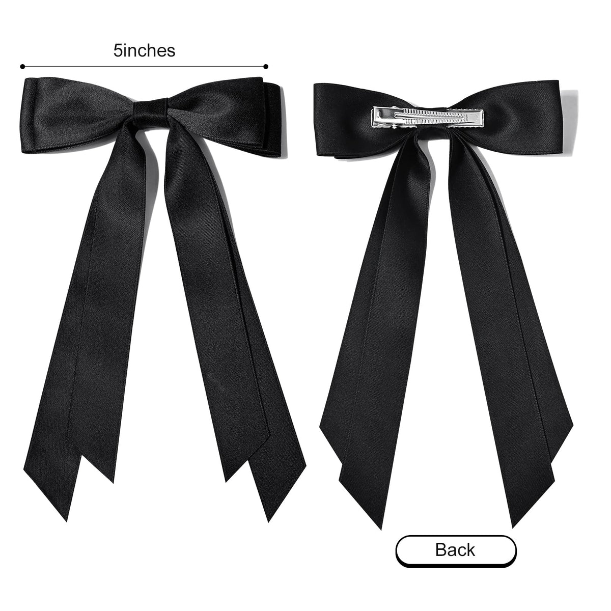 Set de 2 nœuds en satin Aileam sur fond blanc