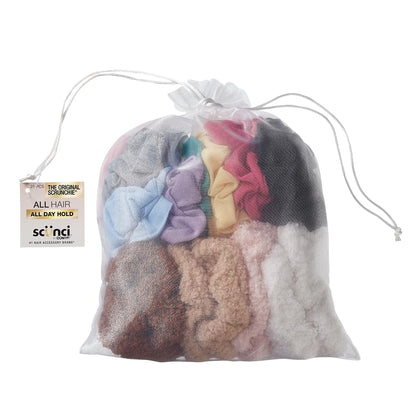 Set de 25 élastiques en tissu Conair avec sac de rangement