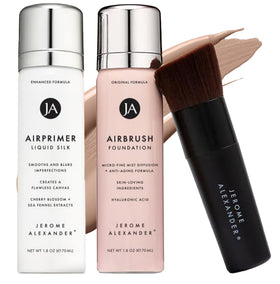 Set de 3 pièces de Jerome Alexander avec fond de teint Airbrush et pinceaux