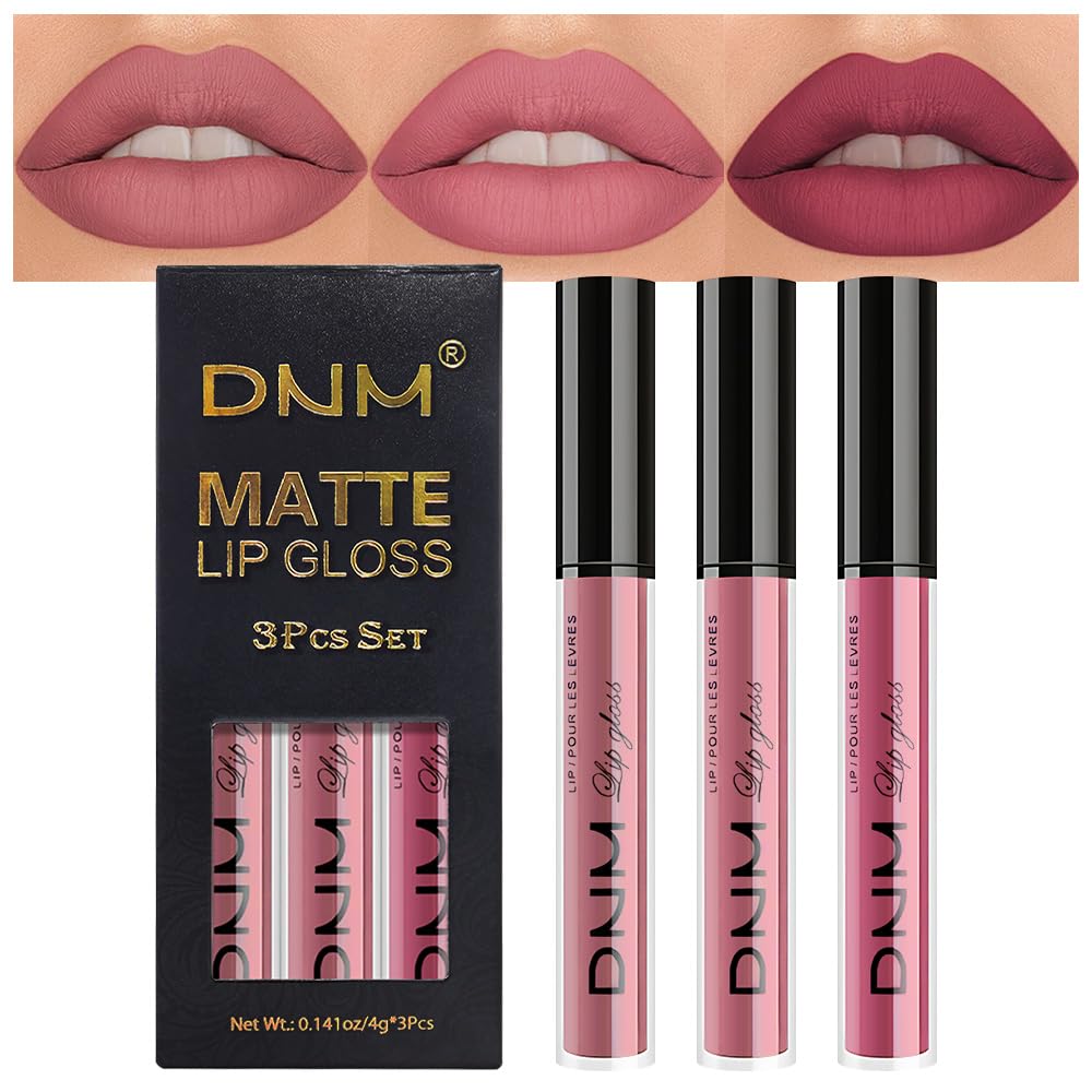 Set de 3 rouges à lèvres liquides evpct avec teintes mauves