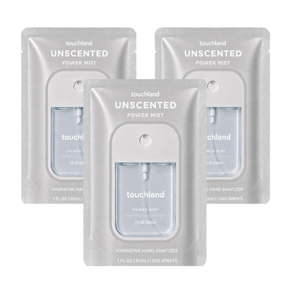 Set de 3 sprays désinfectants pour les mains Touchland sans parfum
