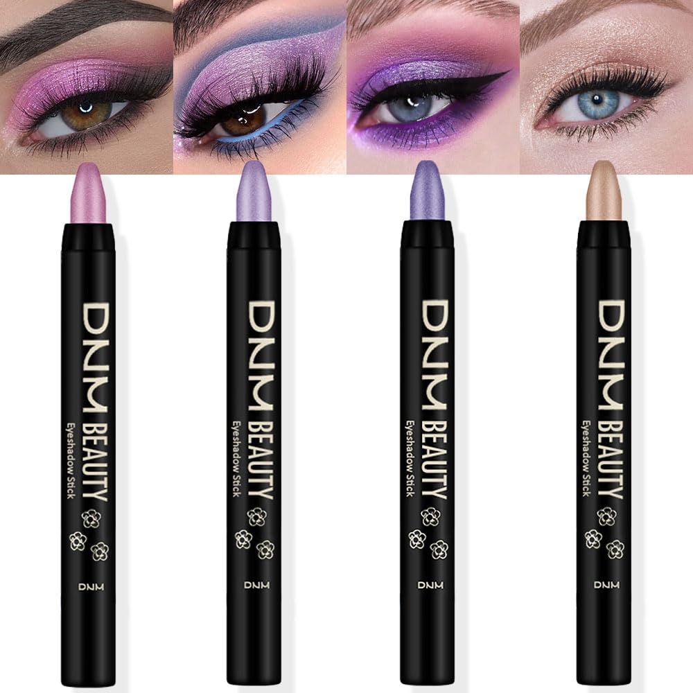 Set de 4 crayons fard à paupières evpct en rose, violet clair, violet et beige mocha