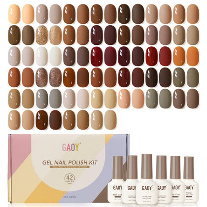Set de 42 vernis à ongles gel GAOY avec 39 couleurs automnales