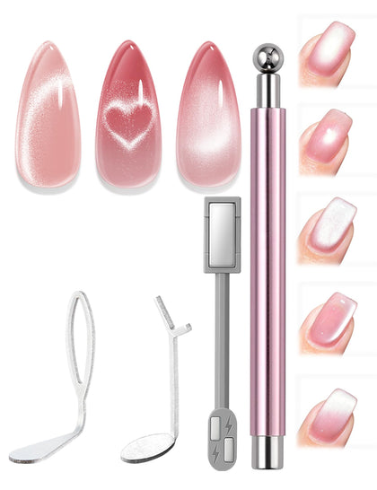 Set de 5 magnets Cat Eye modelones avec différents designs