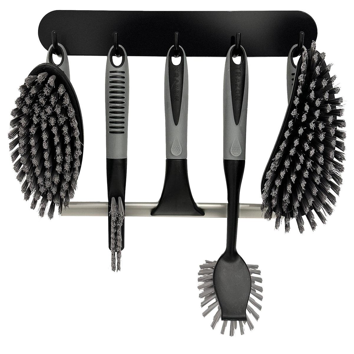 Set de 6 brosses de nettoyage Trazon avec squeegee et crochets adhésifs
