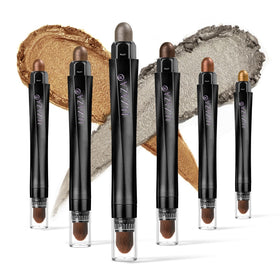 Set de 6 crayons à ombre à paupières LUXAZA avec teintes métalliques et mates