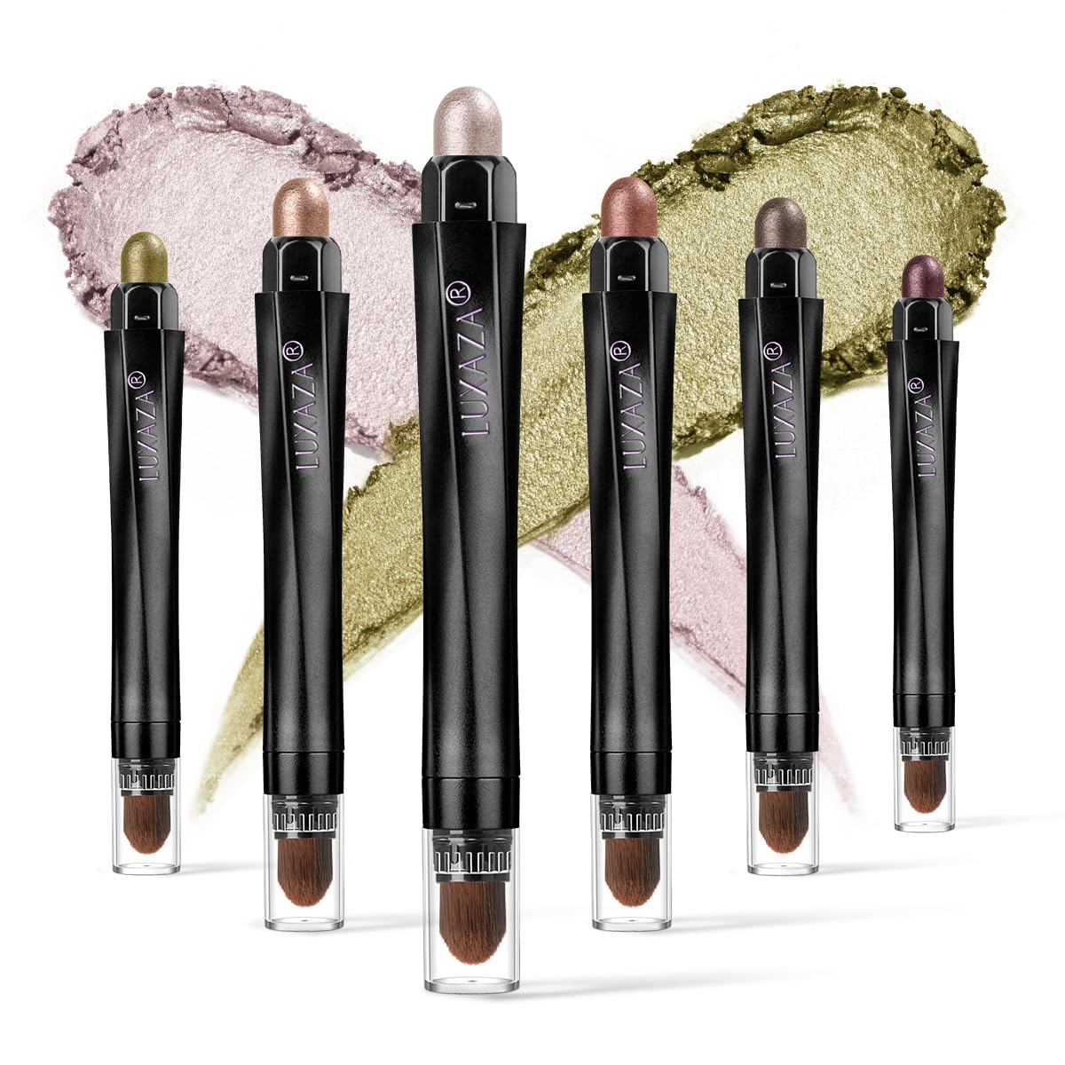 Set de 6 crayons à ombre à paupières LUXAZA Champagne Rose