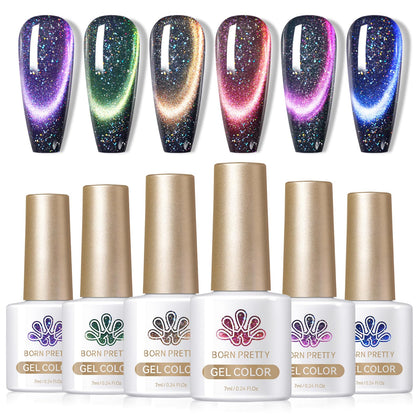 Set de 6 flacons de vernis gel magnétique 9D Born Pretty 7ml