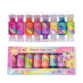 Set de 6 gloss à lèvres Mebtmel pour enfants avec paillettes