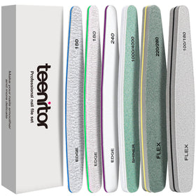 Set de 6 limes à ongles Teenitor avec différents grains
