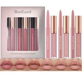 Set de 6 rouges à lèvres mat BestLand avec crayons à lèvres