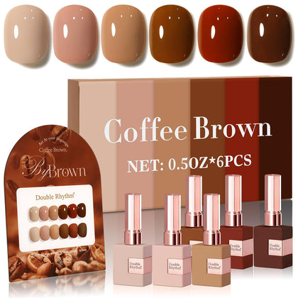 Set de 6 vernis à ongles Double Rhythm 15 ML en couleur assortie