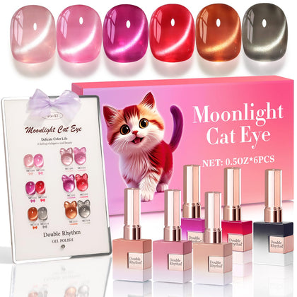 Set de 6 vernis gel Double Rhythm 15ml avec couleur brillante