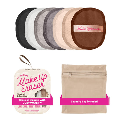 Set de 7 éponges démaquillantes MakeUp Eraser vue de face