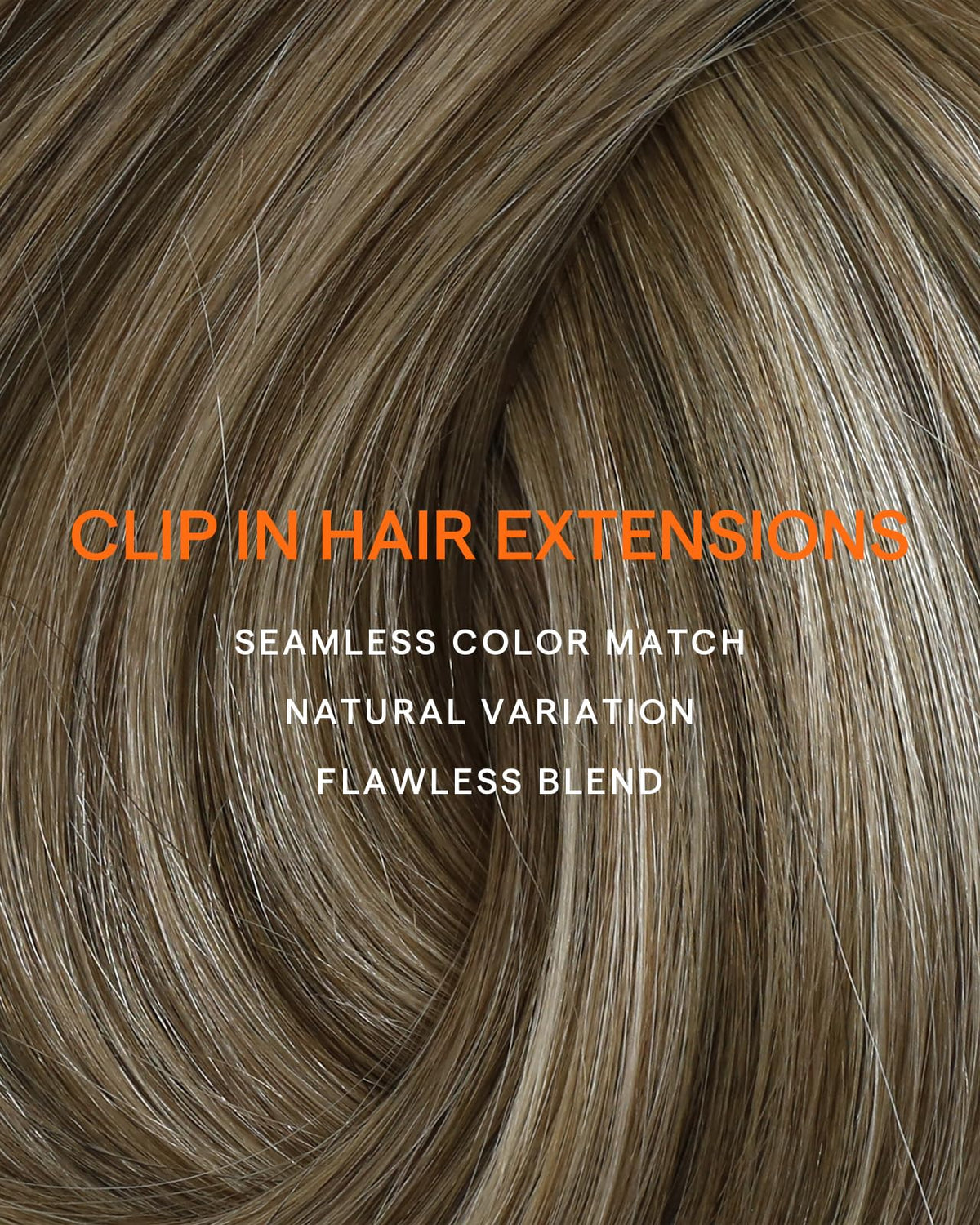Set de 7 pièces d'extensions clip-in Full Shine sur une surface plane
