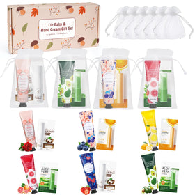 Set de baume à lèvres et crème pour les mains SUPERSUN avec sachets en organza