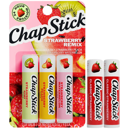 Set de baumes à lèvres ChapStick Fraise Remix avec trois variantes