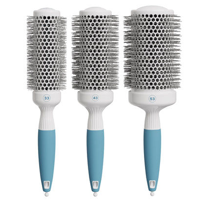 Set de brosses à cheveux Osensia avec trois tailles de brosses rondes