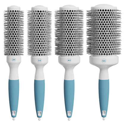 Set de brosses rondes Osensia avec quatre tailles différentes