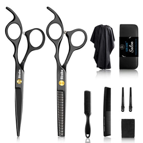 Set de ciseaux de coiffure Sirabe avec accessoires, vue de face