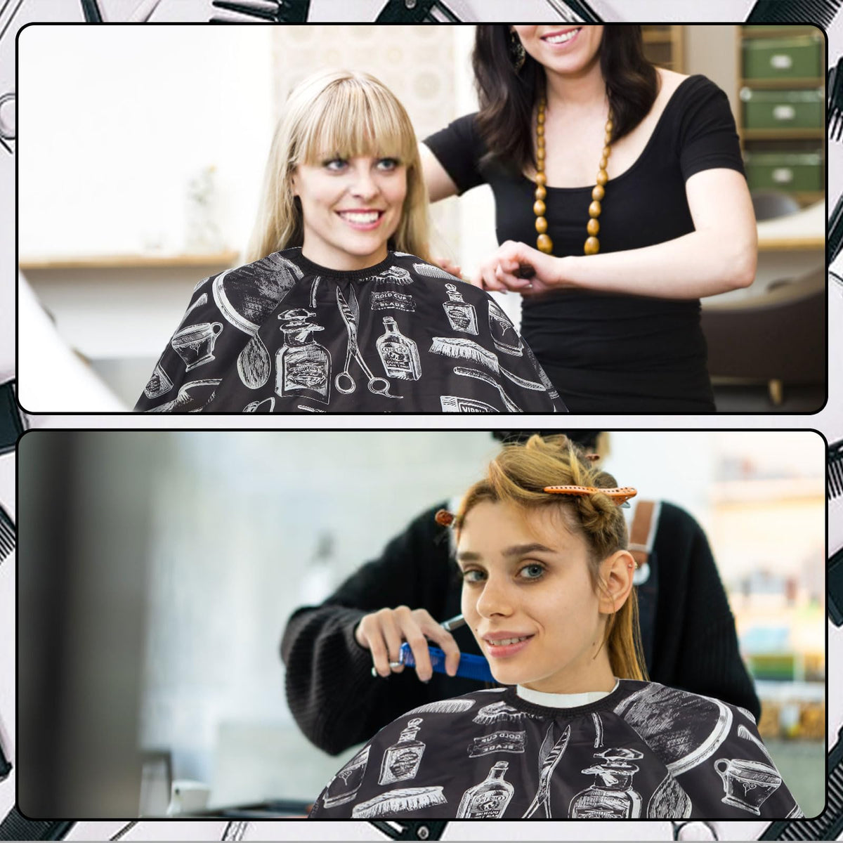 Set de coiffure YELEGAI avec cape et brosse à cou
