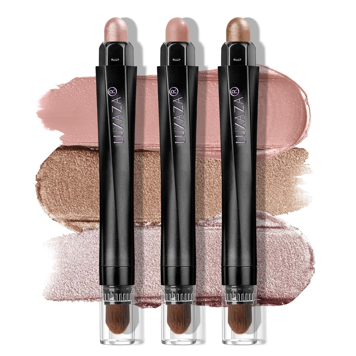 Set de crayons à ombre à paupières LUXAZA PRO avec pinceau inclus