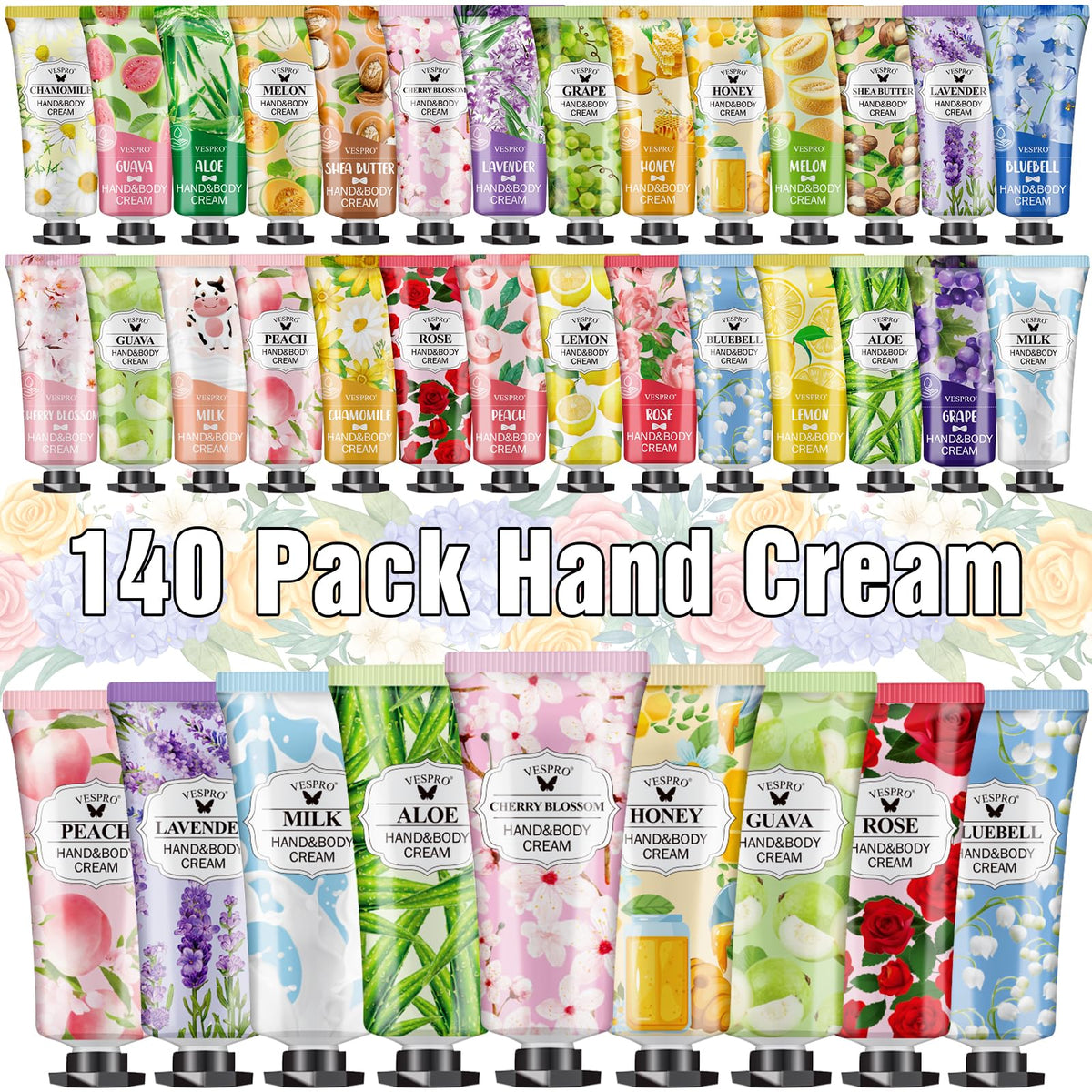 Set de crèmes pour les mains VESPRO avec 14 parfums différents