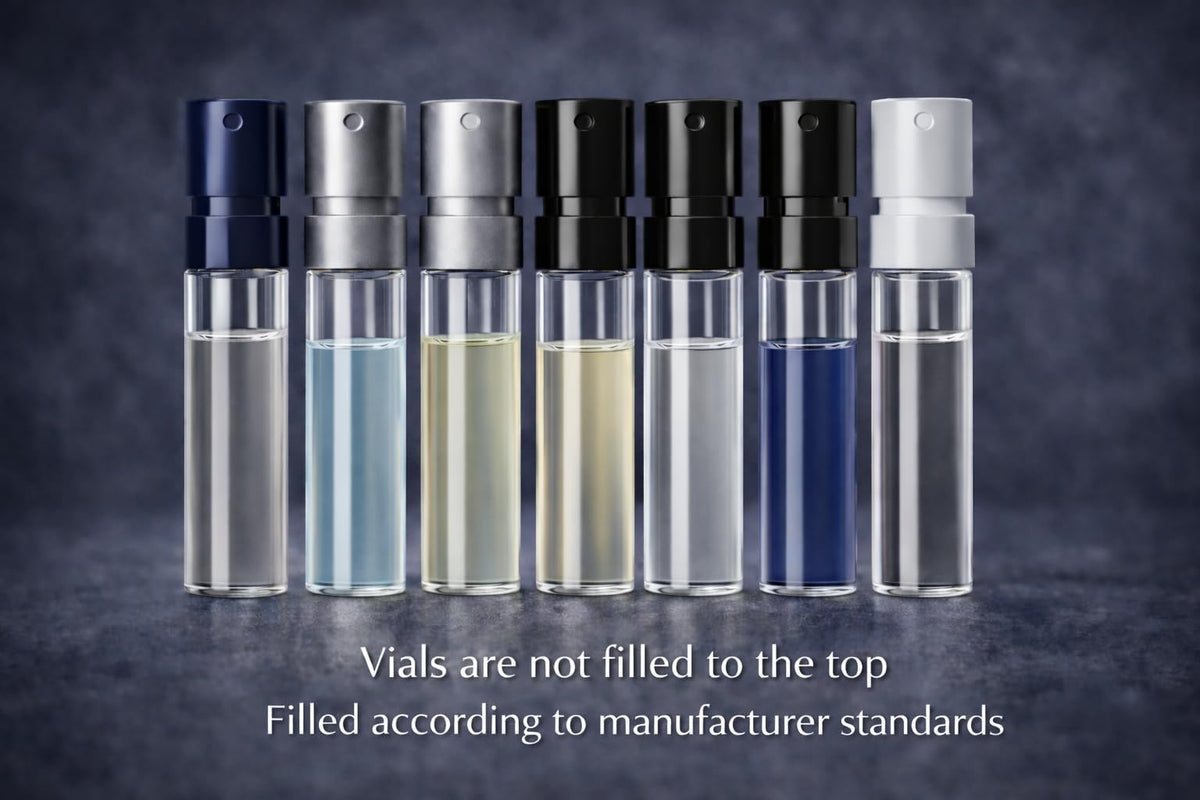 Set de flacons d'échantillons de parfums pour hommes, aspect général