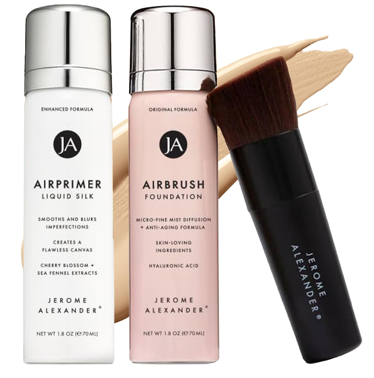 Set de fond de teint Airbrush Jerome Alexander avec accessoires
