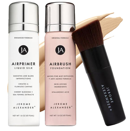 Set de fond de teint Airbrush Jerome Alexander avec accessoires