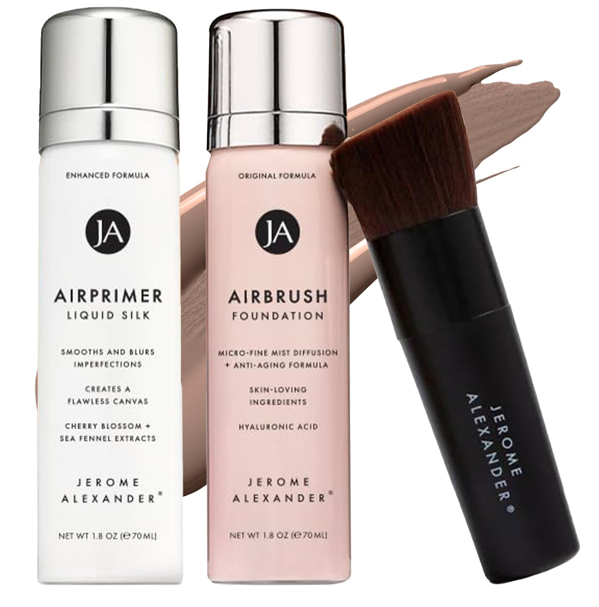 Set de fond de teint Airbrush Jerome Alexander avec spray et pinceaux