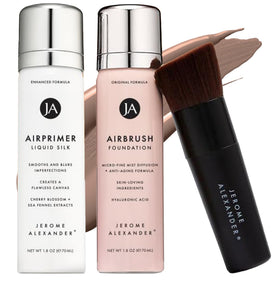 Set de fond de teint Airbrush Jerome Alexander avec spray et pinceaux