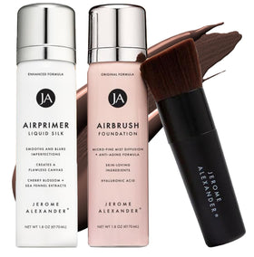Set de fond de teint Jerome Alexander Dark Espresso avec pinceaux