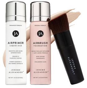 Set de fond de teint MagicMinerals de Jerome Alexander avec primer et pinceaux