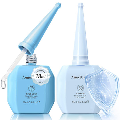 Set de Gel de Base et Top Coat AZUREBEAUTY 18ml, vue de face