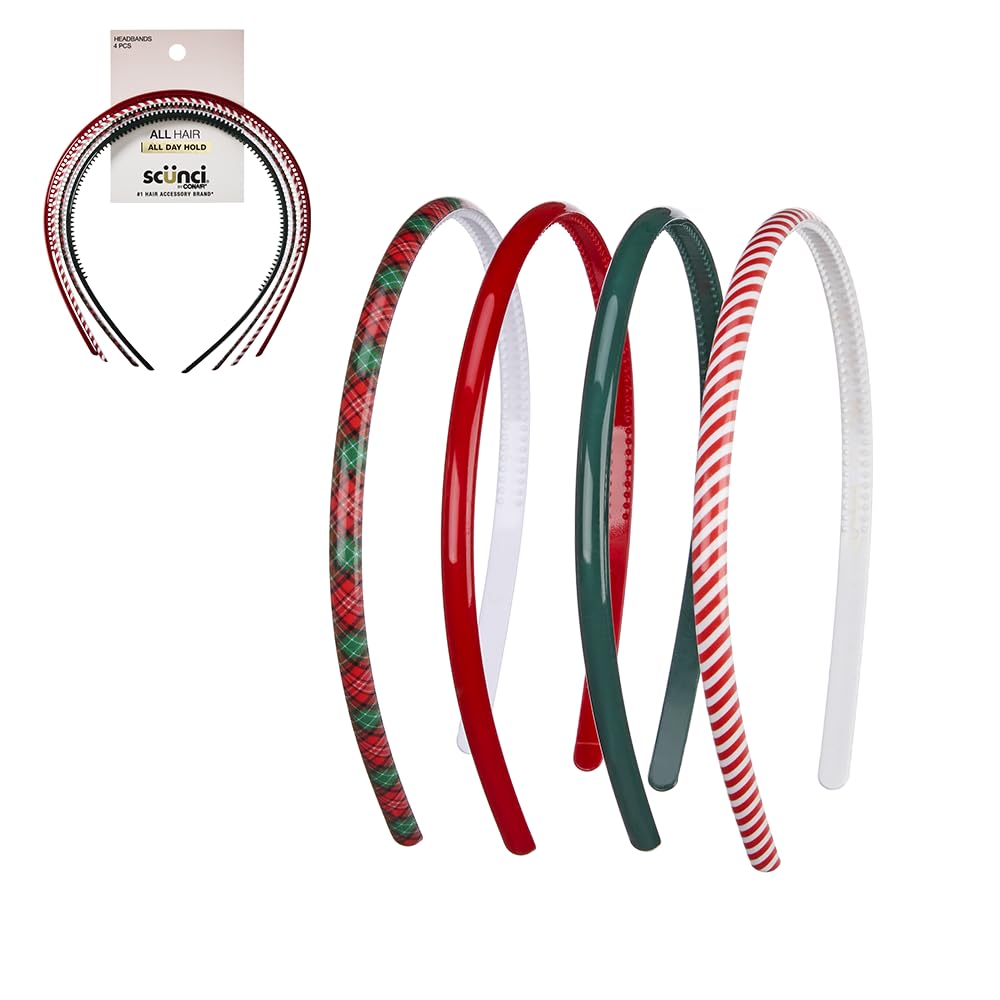 Set de headbands Conair avec 4 pièces colorées, vue de face